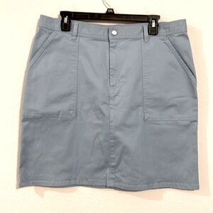 Lauren Ralph Lauren Women’s Skirt Size 14 Blue Cotton Blend Stretch Denim Preppy